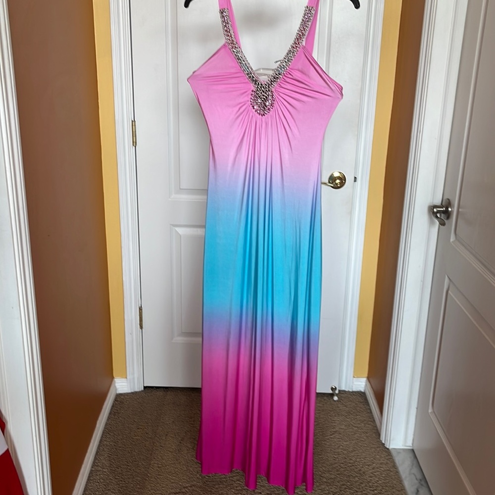 Dazzling Multicolored dress ready to set sail on a boat or vacation
